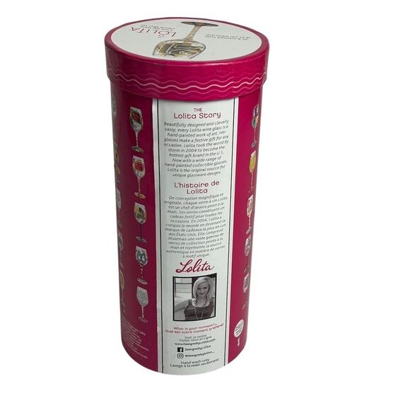 Lolita "21 & Having Fun" Hand-Painted Wine Glass 15 oz Birthday Gift - Picture 13 of 13